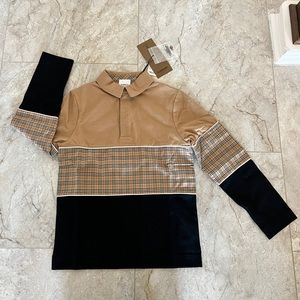 Burberry Long Sleeve Gerry Polo Shirt For Boy